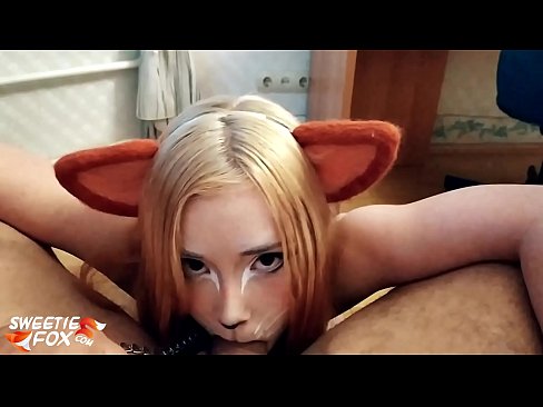 ❤️ Kitsune inomedza mboro uye nekukandira mumuromo make ️❌  ﹏